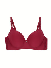 Plus Size Rhinestone Full Cover Wireless Bra w/ Straps