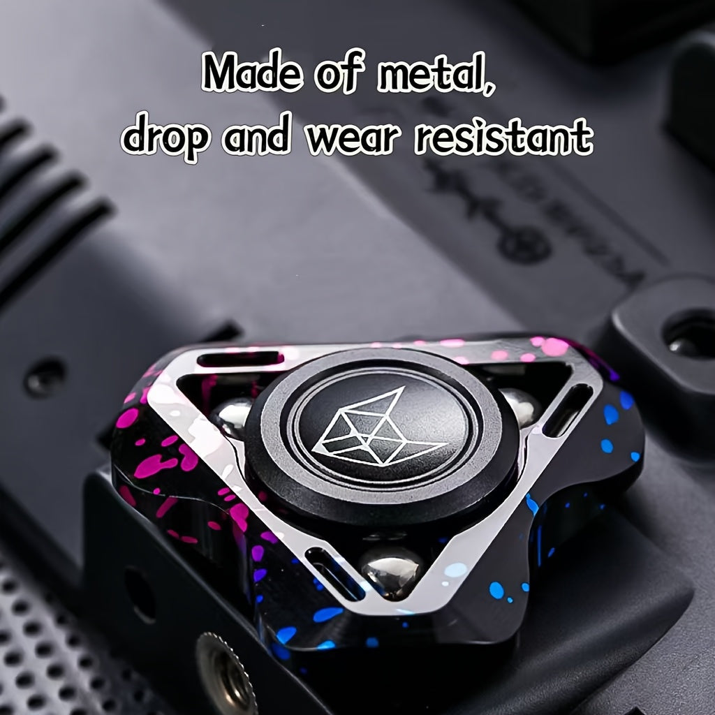 Fox 3rd Gen Metal Fidget Spinner w/ Colorful Accents Stress Relief Gift