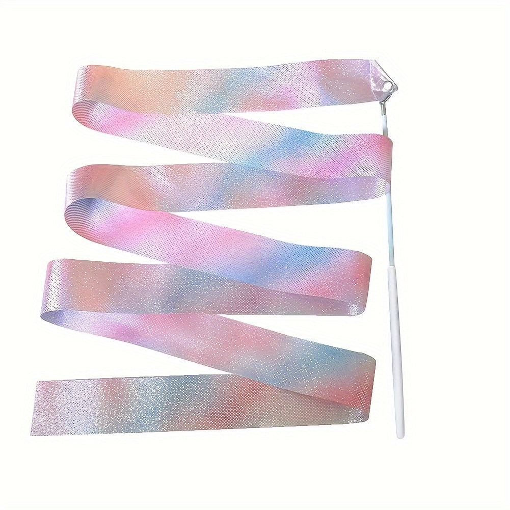 Sparkling Glitter Dance Ribbon for Rhythmic Art Gymnastics