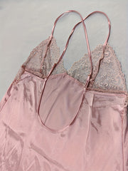 Lace V Neck Satin Nightdress