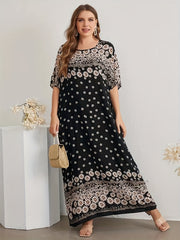 Floral Short Sleeve Maxi Dress