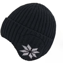 Winter Beanie Hat Knit Skull Cap With Earflaps