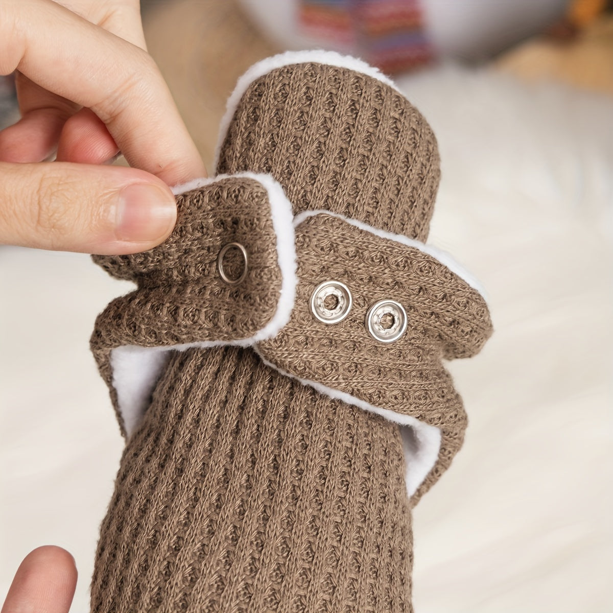 Soft Warm Fleece Baby Boys Boots for Walking in Autumn and Winter