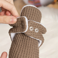 Soft Warm Fleece Baby Boys Boots for Walking in Autumn and Winter