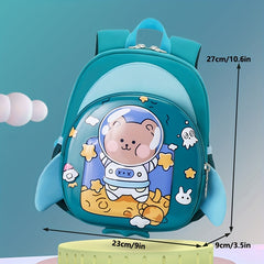 Rocket Shaped Schoolbag with Safety Leash for Kids