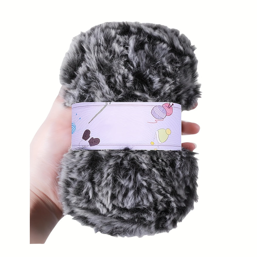 Faux Fur Yarn Thick Wool DIY Knitting Scarf Blanket Mink Velvet