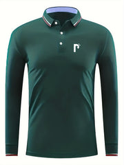 Men's Bird Print Long Sleeve Lapel Sports Shirt for Spring Fall Winter