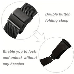 Stainless Steel Mesh Butterfly Buckle Watch Strap