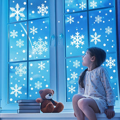 One Sheet Snowflake Window Sticker Christmas Wall Stickers for Home