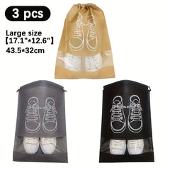 6pcs Portable Shoe Drawstring Storage Bag Non Woven Fabric Shoe Bag