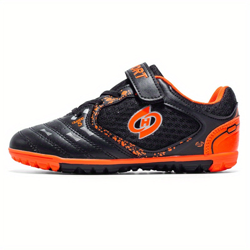 Boys Hook & Loop TF Soccer Cleats Comfortable Sport Shoes Kids Children
