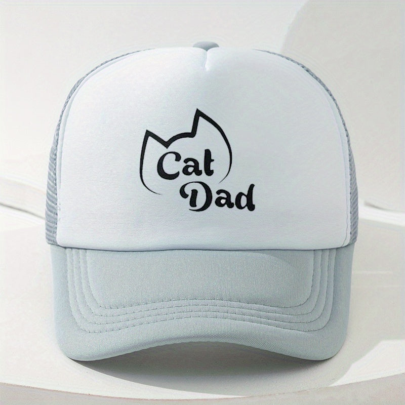 Cat Dad Letter Print Hat Summer Sunshade Baseball Cap Outdoor Sports Hat