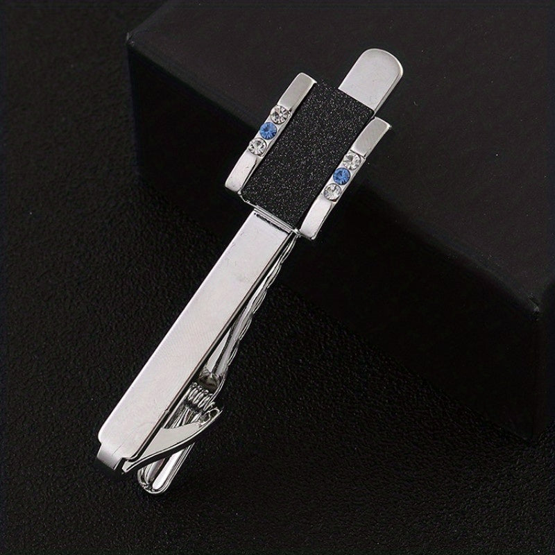Men's Crystal Tie Clip Wedding Business Necktie Accessories