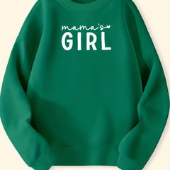 Girls Mama's Girl Crew Neck Sweatshirt Top Long Sleeve Pullovers