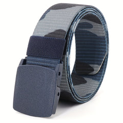 Men's Breathable Nylon Belt With Buckle Camouflage Canvas