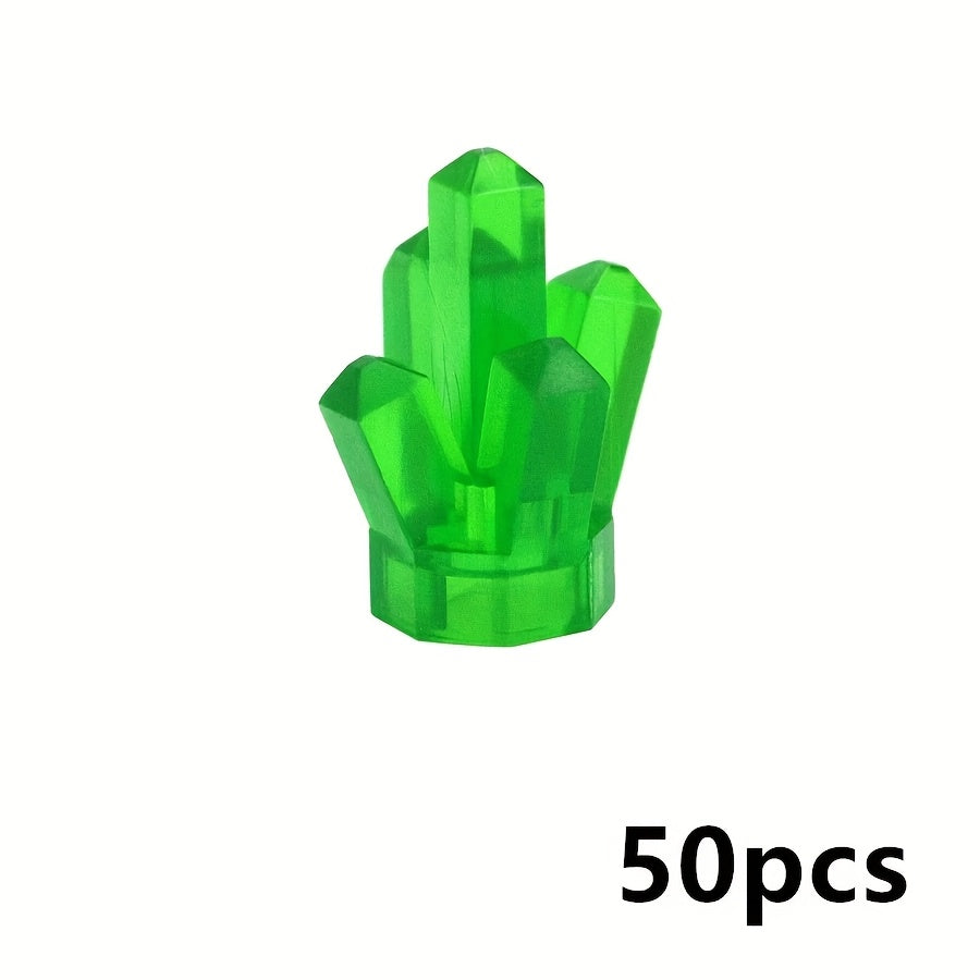50pcs MOC Transparent Crystal Stone Building Blocks Model Accessories
