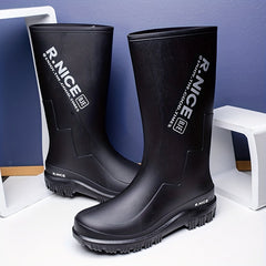 Men High Top Rain Boots Wear resistant Waterproof Non slip Galoshes