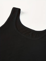 3pcs Ribbed Tank Tops Sleeveless Slim Fit Women's Lingerie