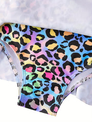 Toddler Girls Fish Scale Cami Swimsuit Ruffle Trim