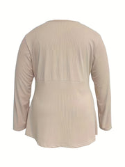 Ribbed Long Sleeve Cardigan with Tie Front
