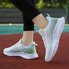 Women's Ombre Running Shoes Outdoor Sneakers Lace-Up Weaving