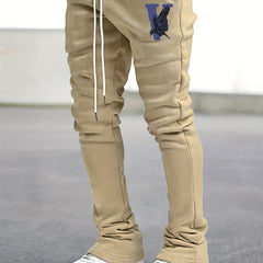 Eagle Pattern Stretch Hip Hop Joggers Men's Casual Flared Trousers