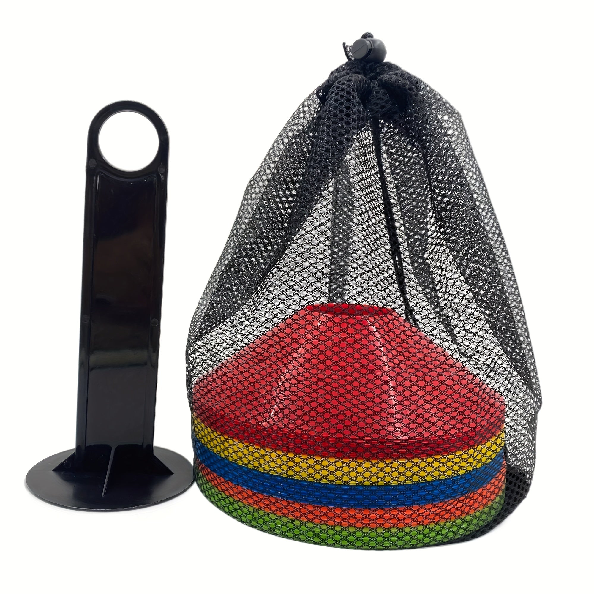 Soccer Training Equipment Cones & Marker Discs Set with Mesh Bag