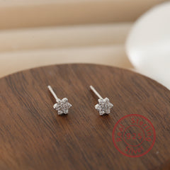 925 Silver Mini Hexagonal Star Stud Earrings for Girls
