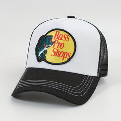 Fish Print Baseball Cap Mesh Trucker Hat Lightweight Breathable Sun Hat