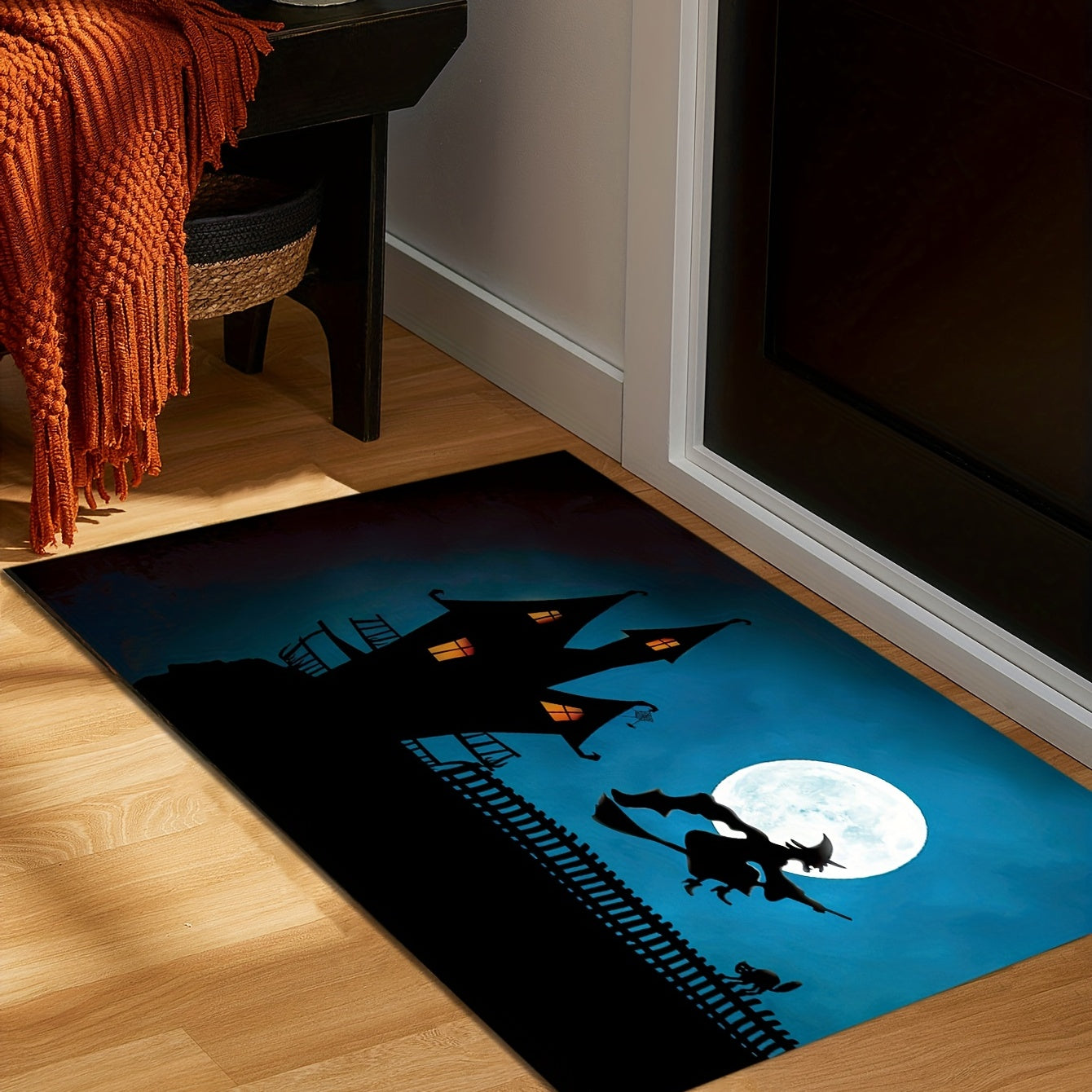 Halloween Witch Rug Kitchen Rug Indoor Soft Carpet Mat
