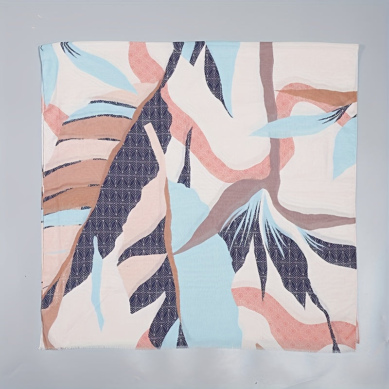 Boho Geometric Print Scarf Hijab Vintage Block Shawl Casual Head Wrap