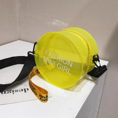 Girls Plastic Laser Round Bag Lightweight Shoulder Crossbody Bag