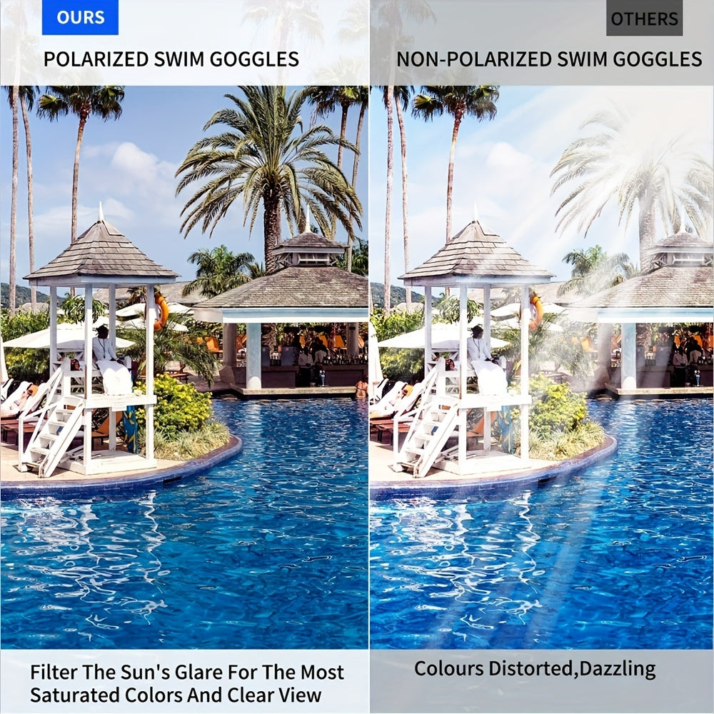 Polarized Swim Goggles Anti Fog Anti UV Clear Swim Goggles