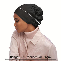 Ruched Turban Cap Elastic Head Wrap Hijab Chemo Hats