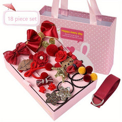 18pcs Baby Girls Hair Accessories Set for Birthday Holiday Gift