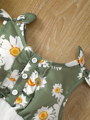 Baby Girl's Sleeveless Print Top & Mesh Skirt Set