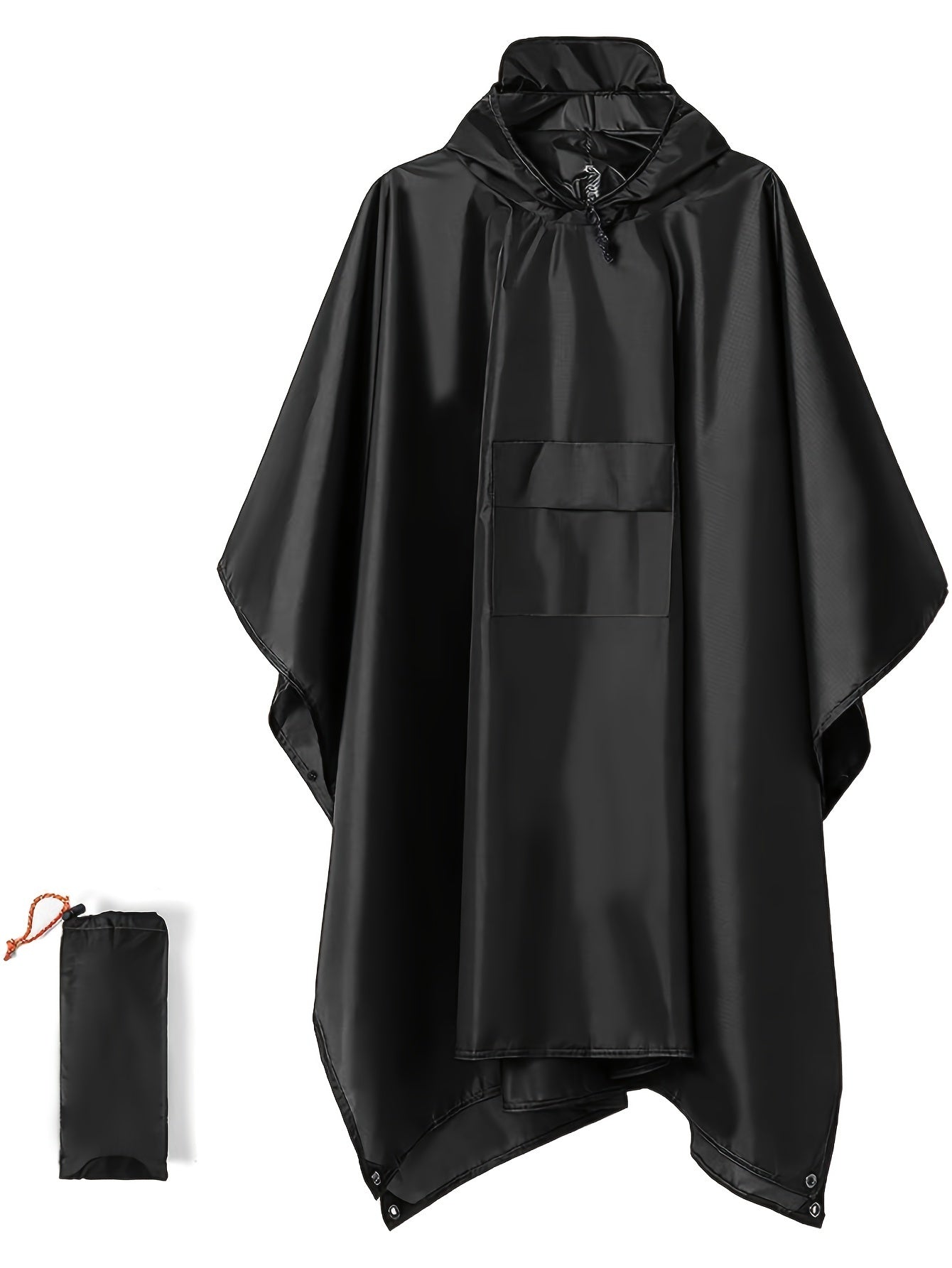 Men's Casual Hooded Raincoat Waterproof Rain Poncho for Outdoor Activities
