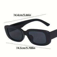 Rectangular Frame Sunglasses Hip Hop Street Style Eyewear