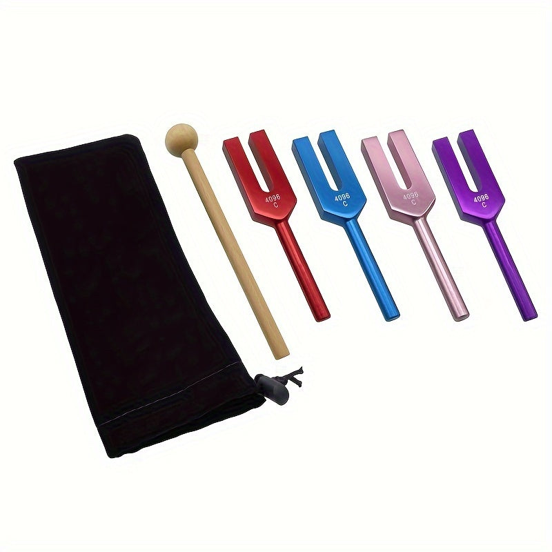 4096C High Freq Tuning Fork Alum Alloy w/ Hammer & Crystal