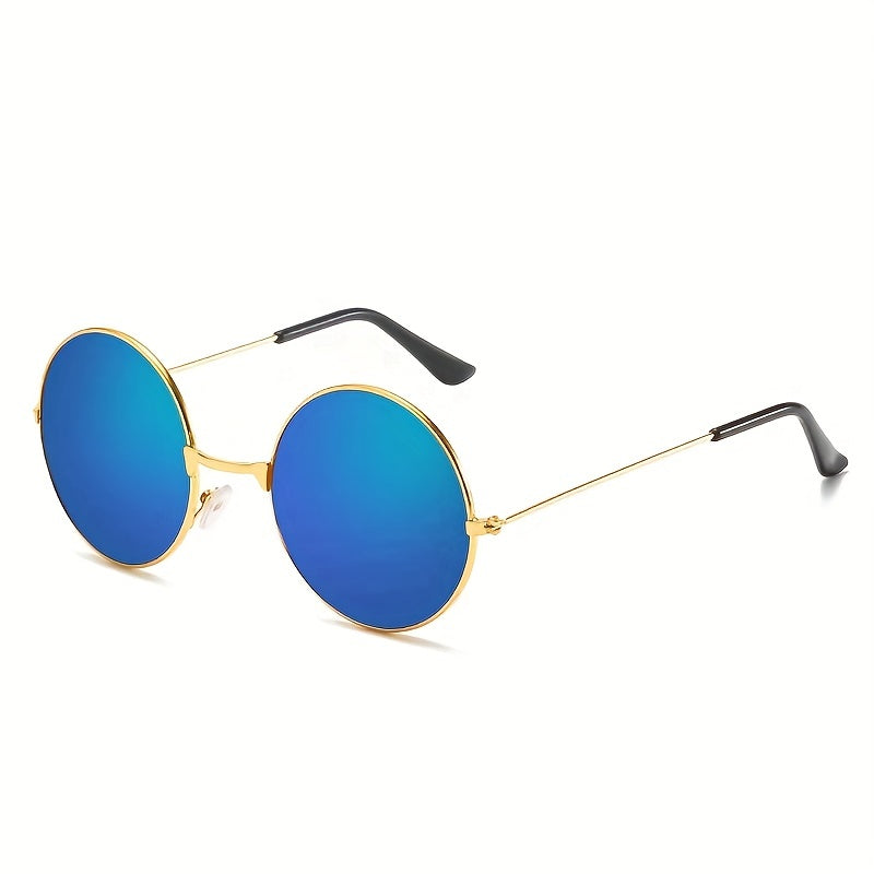 Men's Vintage Round Polarized Sunglasses for Holiday Party