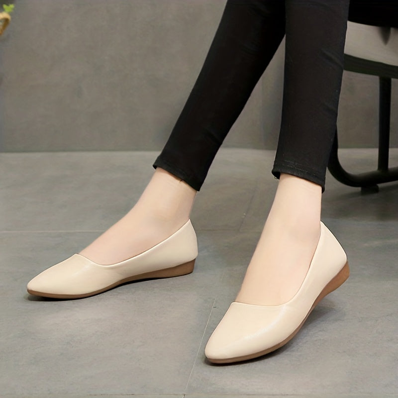 Women's Pointed Toe Flats Soft Sole Slip On Anti slip Shoes