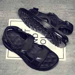 Men's Open Toe Hook And Loop Sandals Non Slip Comfortable Beach Shoes