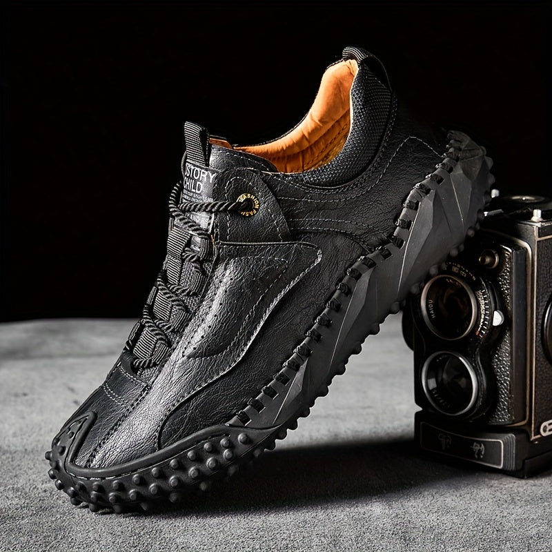 Men's Stitched Outdoor Hiking Shoes - Non Slip & Wear Resistant