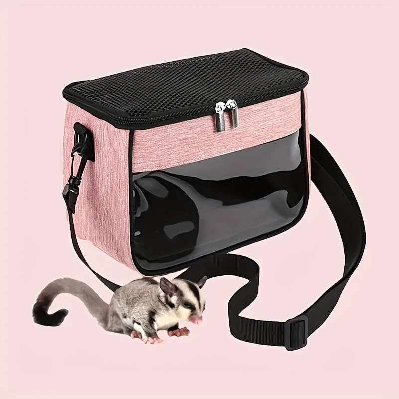 Portable Breathable Hamster Carrier Bag Adjustable Strap for Small Animals