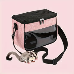 Portable Breathable Hamster Carrier Bag Adjustable Strap for Small Animals