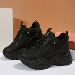 Women's Platform Waterproof Casual Sneakers Height Increasing Shoes