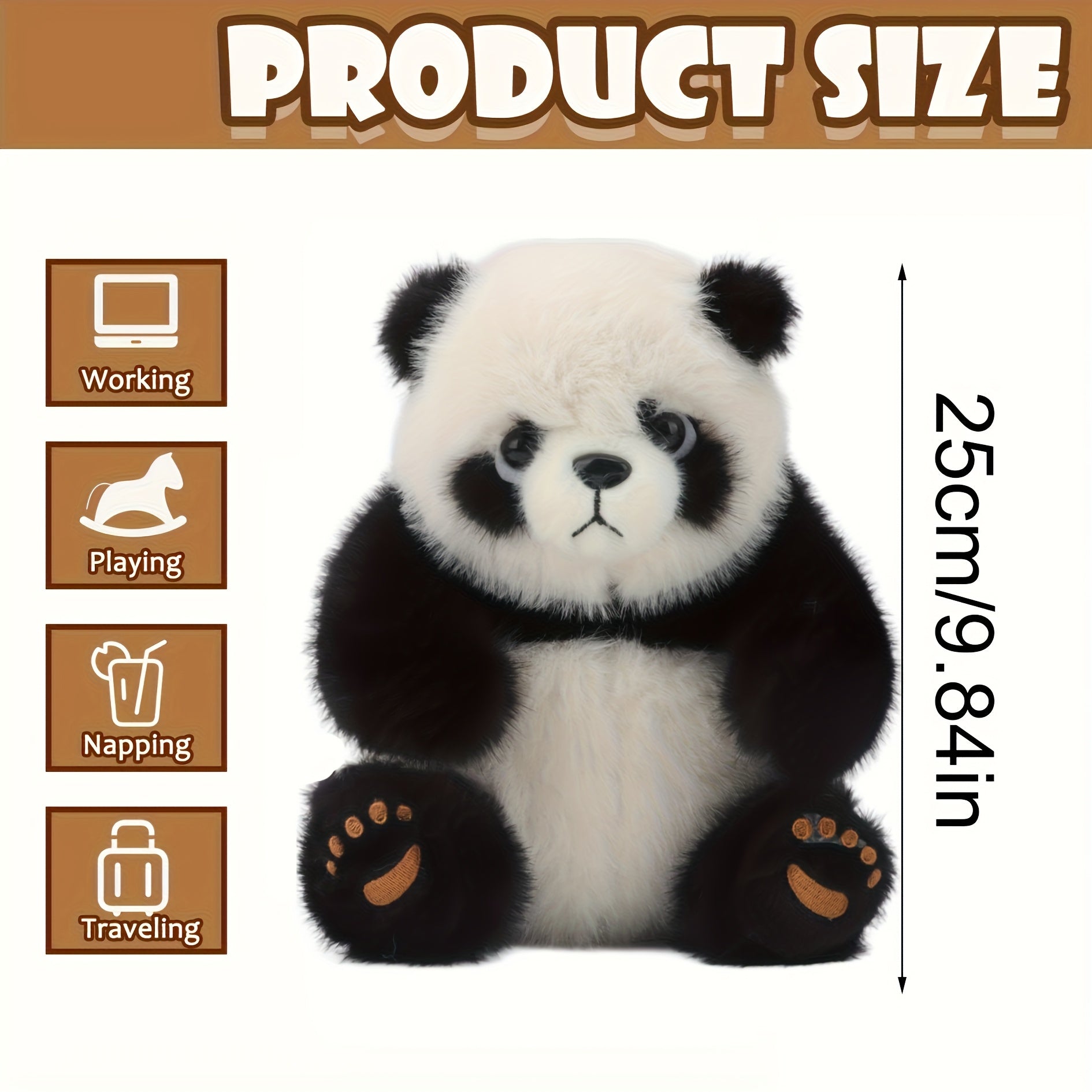Giant Panda Plush Toy Soft Holiday Gift Kids Birthday Party Favor