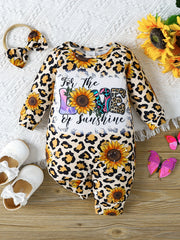 Baby Girl Cartoon Print Long Sleeve Bodysuit