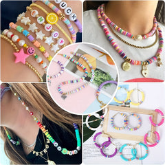 9560pcs Clay Beads Bracelet Making Kit DIY Jewelry Crafts