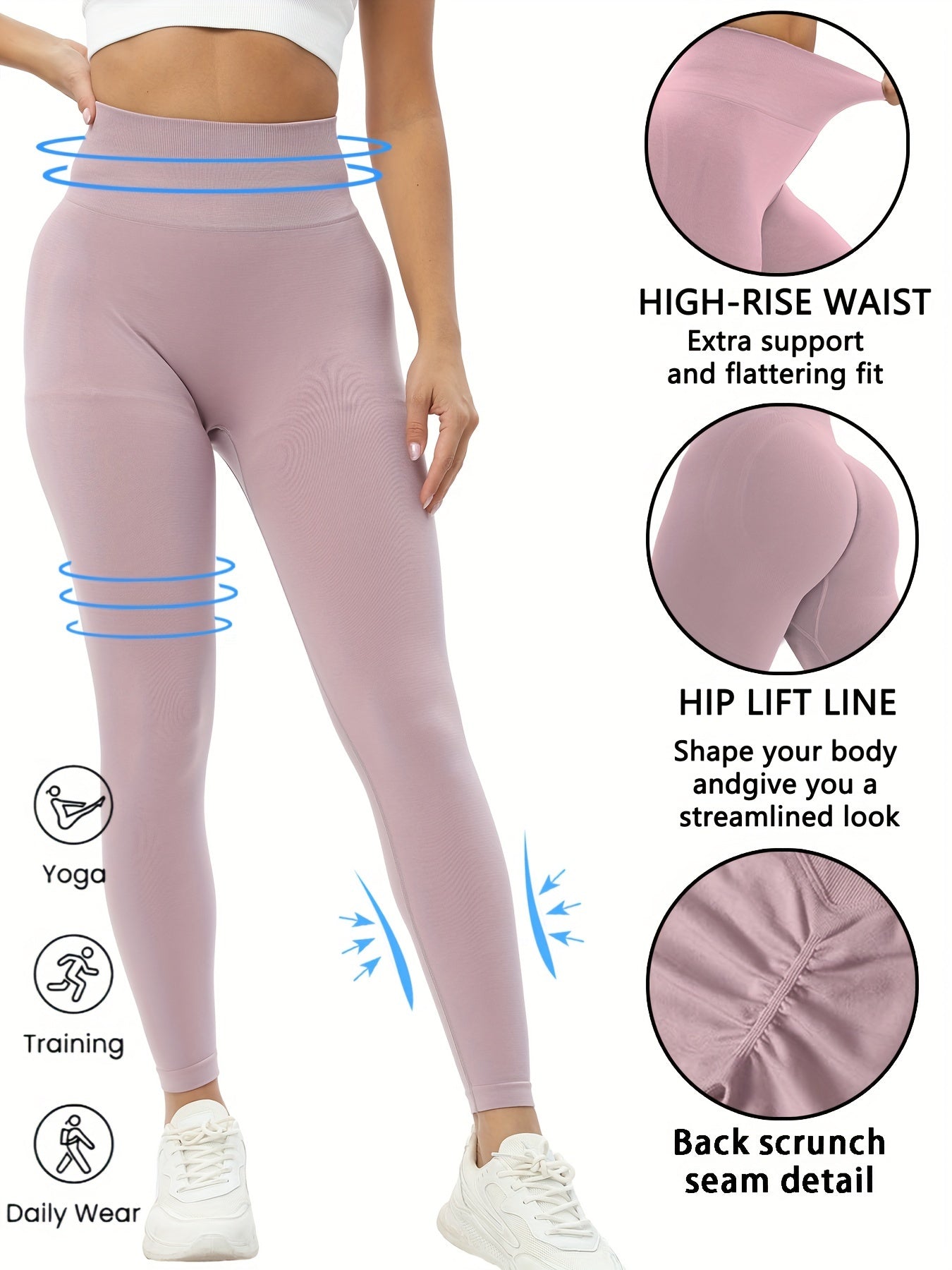 Yoga Workout Pants Running Leggings Butt Lifting Activewear